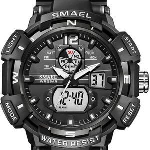 Watch Waterproof Watches Quartz Led Back Light Stopwatch Alarm Men's Military